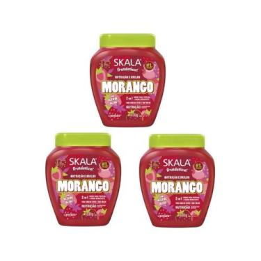 Imagem de Creme Skala 1Kg 2 X 1 Pentear E Hidratar Morango - Kit C/3Un
