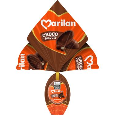 Imagem de Ovo de Páscoa Marilan Chocolate ao Leite com Biscoito 140g Lançamento