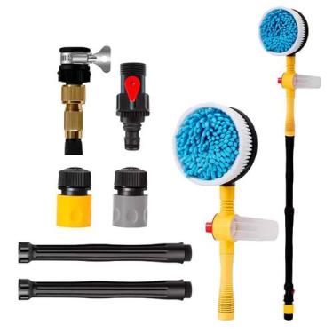 Imagem de Escova de Limpeza Giratória com Dispenser de Sabão  Veludo Chenille, E