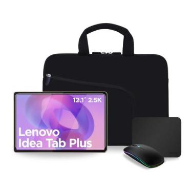Imagem de Kit Bolsa 13" + Mouse + Película p/ Tablet Lenovo Idea Tab Plus - DaiC