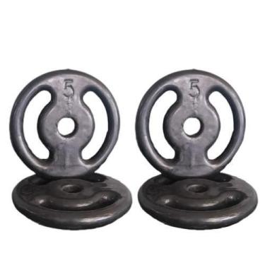 Imagem de Kit 4X Anilhas Emborrachada 05Kg - Anilhas&Cia