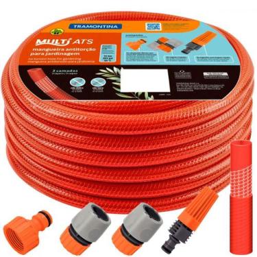 Imagem de Mangueira para jardim Antitorção 1/2" com engate rápido e esguicho 30 