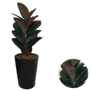 Imagem de Planta Artificial Ficus Lyrata Toque Real Com Vaso Polido - - Intcomer