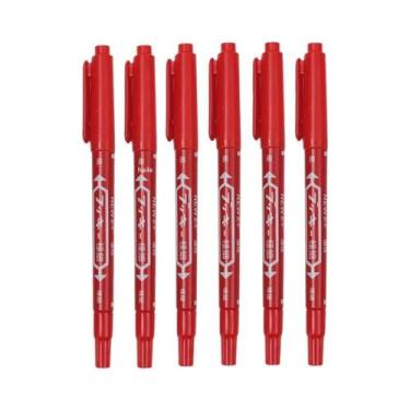 Imagem de Conjunto De 6 Canetas Marcadoras À Prova d'Água Com Ponta Dupla 05mm-1