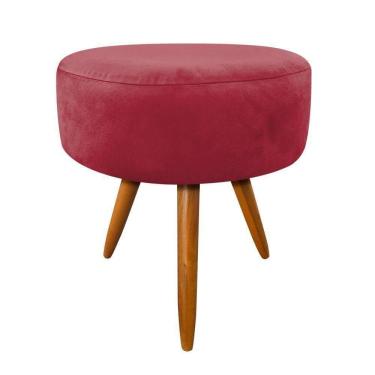 Imagem de Puff Magnus Redondo Decorativo Pé Palito Rosê