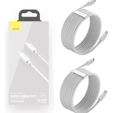 Imagem de Kit Com 2 Cabos Tipo C Para Lightning 1.5m Baseus Pd 20w Para Iphone Carregamento Rápido
