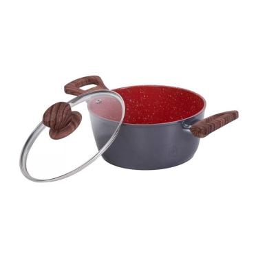 Imagem de Panela Caçarola Nano Cerâmica Antiaderente Tampa V 22cm 2,7l