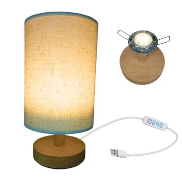 Imagem de Luminaria Abajur Mesa USB Minimalista LED  Candeeiro 3 Tons Iluminaçao Regulavel Cabeceira Decoraçao Quarto Escritorio