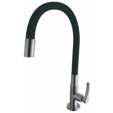 Imagem de Torneira Cozinha Vitacor Lume Gourmet Bica Flex Mesa Preta - KIMETAIS