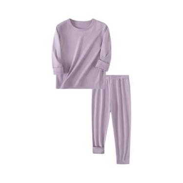 Imagem de Conjunto De Roupa Íntima Infantil Quente Multicolorido Para Outono/Inv