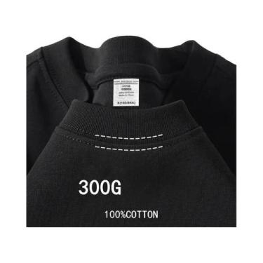 Imagem de Camiseta Unissex De Algodão Pesado Para O Verão, Respirável, Gola Redo