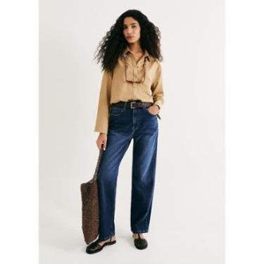 Imagem de Calça Jeans Feminina Reta Cintura Alta-Feminino