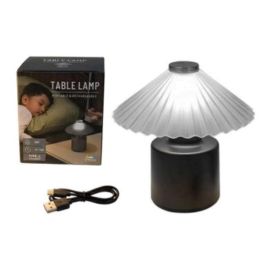 Imagem de Luminaria Abajur LED de Mesa Touch USB Iluminaçao Luz Recarregavel Cabeceira Quarto Sala Escritorio Decoraçao