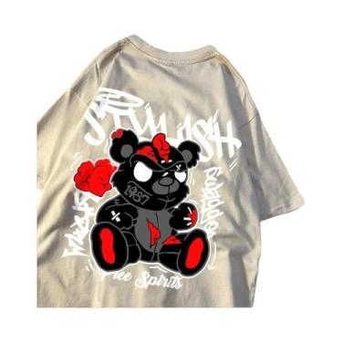 Imagem de Camisetas Black Bear Puppet Para Homens E Mulheres, Algodão De Alta Qu