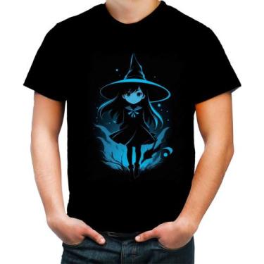 Imagem de Camiseta Colorida Bruxa Halloween Azul Festa 8 - Kasubeck Store, INF 0