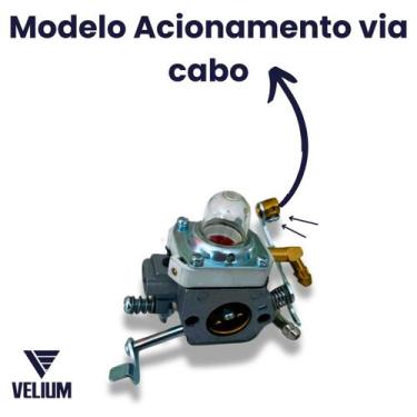 Imagem de Carburador Acionamento Automático P/Wacker WM80 (Modelo Cabo) - Velium