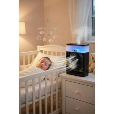 Imagem de Ventilador Climatizador Usb Portátil Mini Ar Refresca Umidifica Aparel