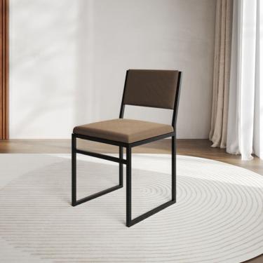 Imagem de Cadeira de Jantar Industrial Isa Assento em Veludo para Mesa Sala de Jantar Cozinha e C...