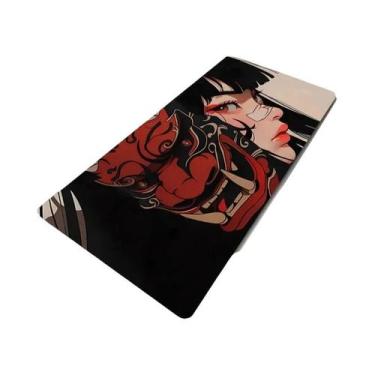 Imagem de Mouse Pad XXL Com Estampa De Máscara De Diabo Oni Em Preto E Branco, T