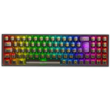 Imagem de Teclado mecanico gamer pollux pro rgb clear wireless switch crystal k6