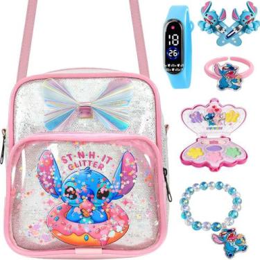 Imagem de Relogio Infantil Crianca Led + Mochila + Pulseira Maquiagem presilhas 