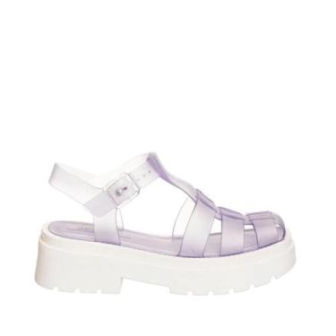 Imagem de Sandália Feminina Petite Jolie Nancy Flatform Tratorada PJ6891, Transl