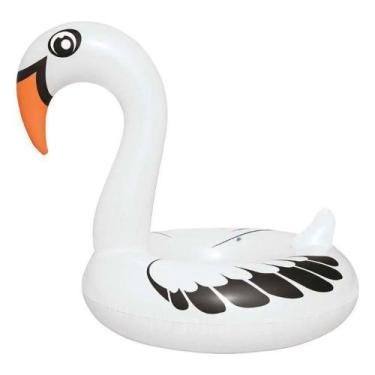 Imagem de Boia Gigante Cisne Perolado Branco com Abertura Mor