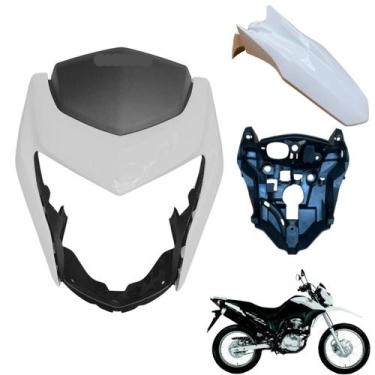 Imagem de Kit Carenagem Frontal Nxr Bros 160 modelo 2016 Até 2021 Máscara do Far