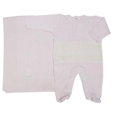 Imagem de Saída de Maternidade Tricot Renda Rosê 2 Peças - Um Encanto, Rosê, RN