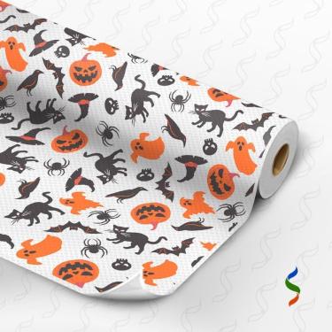 Imagem de TNT Estampado Halloween Desenhos 1,40M 40G Rolo 25 Metros Supper