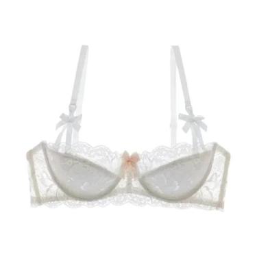 Imagem de Conjunto De Sutiã Slim De Renda Francesa Para Meninas, Confortável E R
