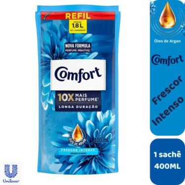 Imagem de Amaciante Concentrado Comfort Frescor Intenso Refil 400 Ml  Kit 2un
