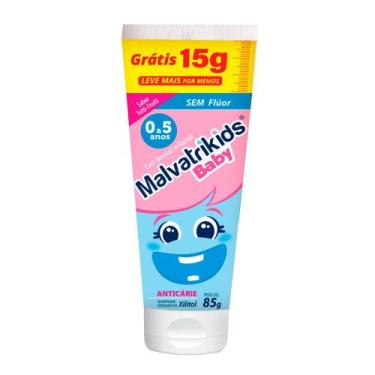Imagem de Gel Dental Malvatrikids Baby 0 a 5 Anos Sem Flúor Sabor Tutti-Frutti A