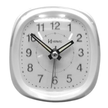 Imagem de Relógio Despertador HERWEG branco com iluminação 2721-021