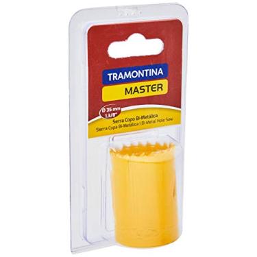 Imagem de Tramontina 42620035, Serra Copo Bi Metálica 35Mm 1.3/8, Dentes Aço Rápido HSS, Pintura Eletrostática, Rosca 1/2'', Amarelo