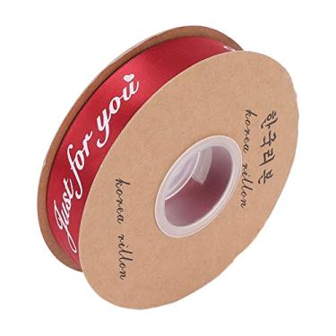 Imagem de Fita de cetim, cor brilhante, fita larga artesanal de 1 polegada durável 45 jardas para embrulho de embalagem de presente(Vinho vermelho)