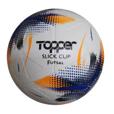 Imagem de Bola Topper Slick Cup Futsal Laranja Azul e Preto - Topper