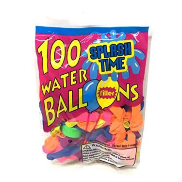Imagem de 100 balões de água sortidos com enchimento em saco de poliéster