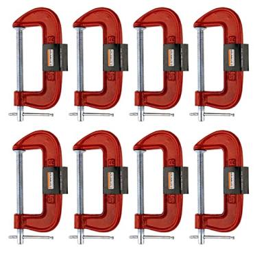 Imagem de Kit 8 Grampos Tipo C Marceneiro Leve 3 Polegadas Starfer