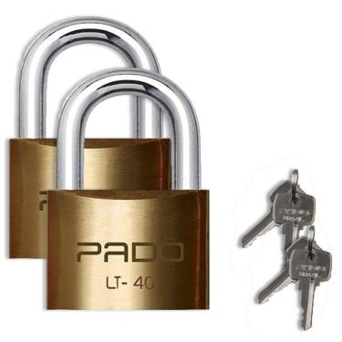 Imagem de 2 Cadeados em Latão, LT-40 mm - 4 Chaves - Pado