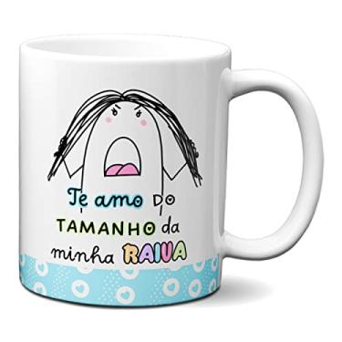 Imagem de Caneca Flork Namorados Te Amo Do Tamanho Da Minha Raiva (Branca)