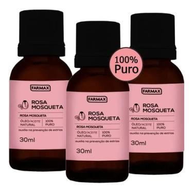 Imagem de kit 3 rosa mosqueta farmax