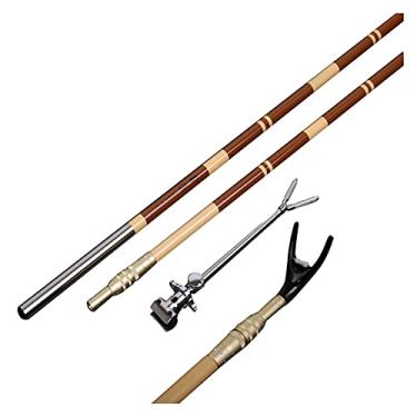 Imagem de Barraca de pesca 2,1m Posicionamento de carbono Pesca Bracket Frame Caixa de pesca Cadeira de pesca Cadeira de pesca Quadro de arma de arma com pendura traseira Suporte para vara de pescar