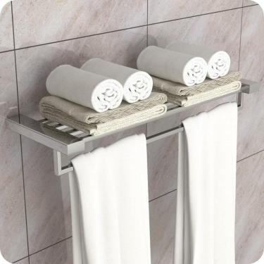 Imagem de Toalheiro Hotel de Parede Porta Toalha Duplo Inox Master