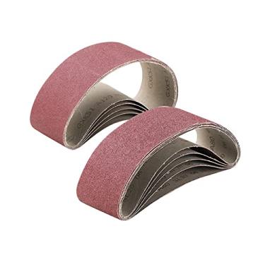 Imagem de 10 peças cintos de lixamento 75x533mm 40/60/80/120 lixadeira de grão conjunto cinto de arquivo ferramentas abrasivas acessórios, grão 80