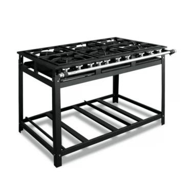 Imagem de Fogão Industrial 6 Bocas 30x30 Economy Cristal Aço Baixa Pressão