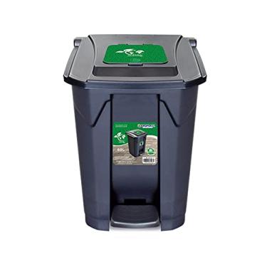 Imagem de LIXEIRA 60LTS PRETA C/RODA PEDAL TAMPA CLICK