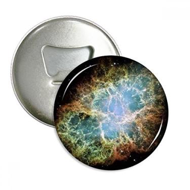 Imagem de Emblema multifuncional com emblema de ímã de geladeira e nebulosa do mistério do universo espacial