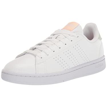 Imagem de adidas Tênis feminino Advantage, Branco/Branco/Verde Linho, 39
