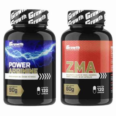 Imagem de Kit Arginina 120 Caps + Zma 120 Caps Growth Supplements